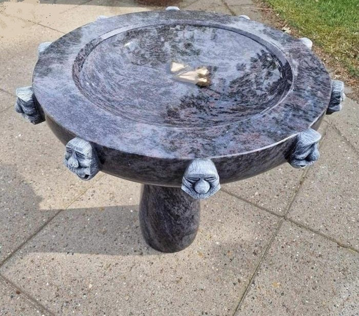 Luxury Hand-Polished Natural Marble Water Fountain – Elegant Outdoor Garden Feature by Homeware Life