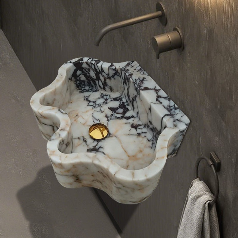 Irregular Luxury Marble Bathroom Vessel Sink – Modern Natural Stone Basin by Homeware Life