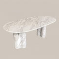 Volakas White Marble Oval Dining Table – Homeware Life Luxury Minimalist