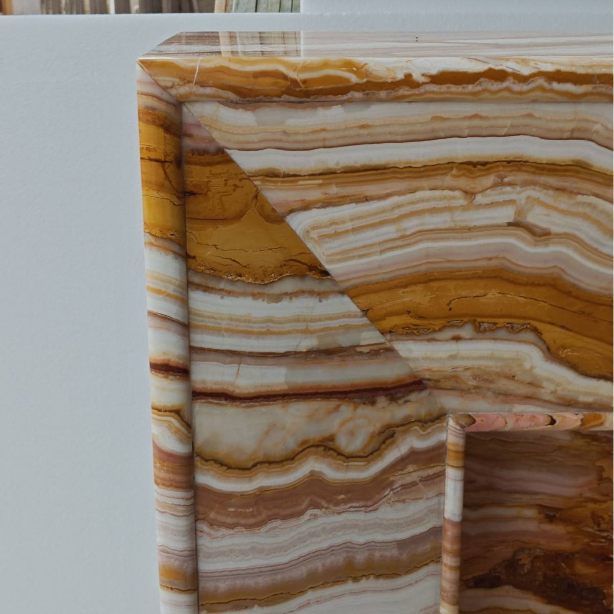 Luxury Onyx & Marble Fireplace – Handcrafted Natural Stone Statement Mantel by Homeware Life
